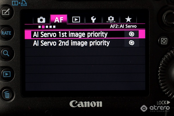 AF settings for a Canon 5D Mk III